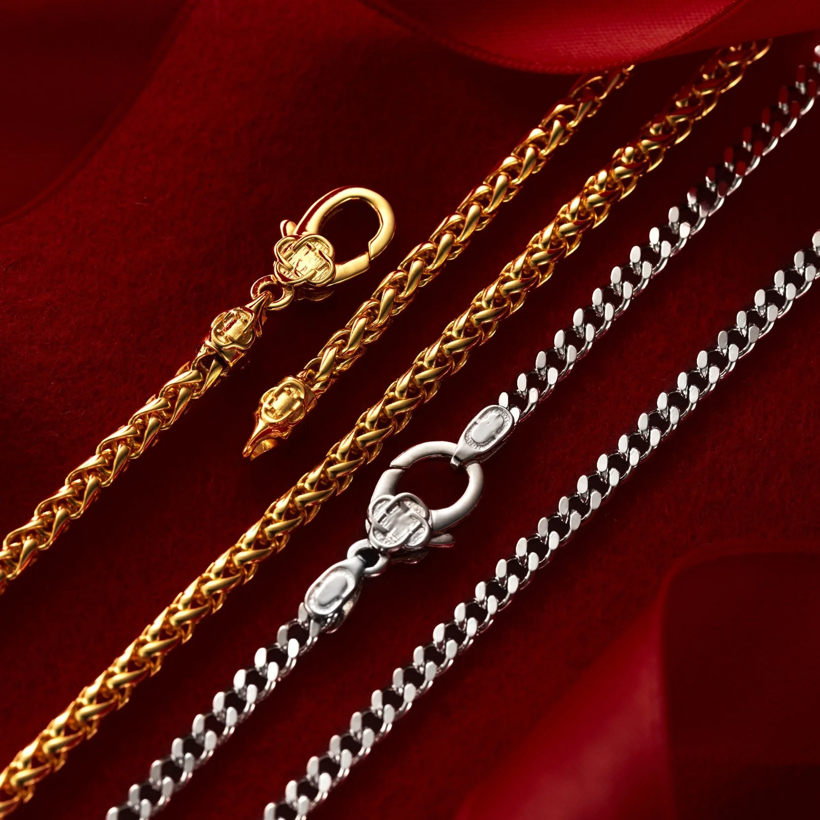 Wheat (18ct Gold) 3mm | Sterling Silver - Image 7