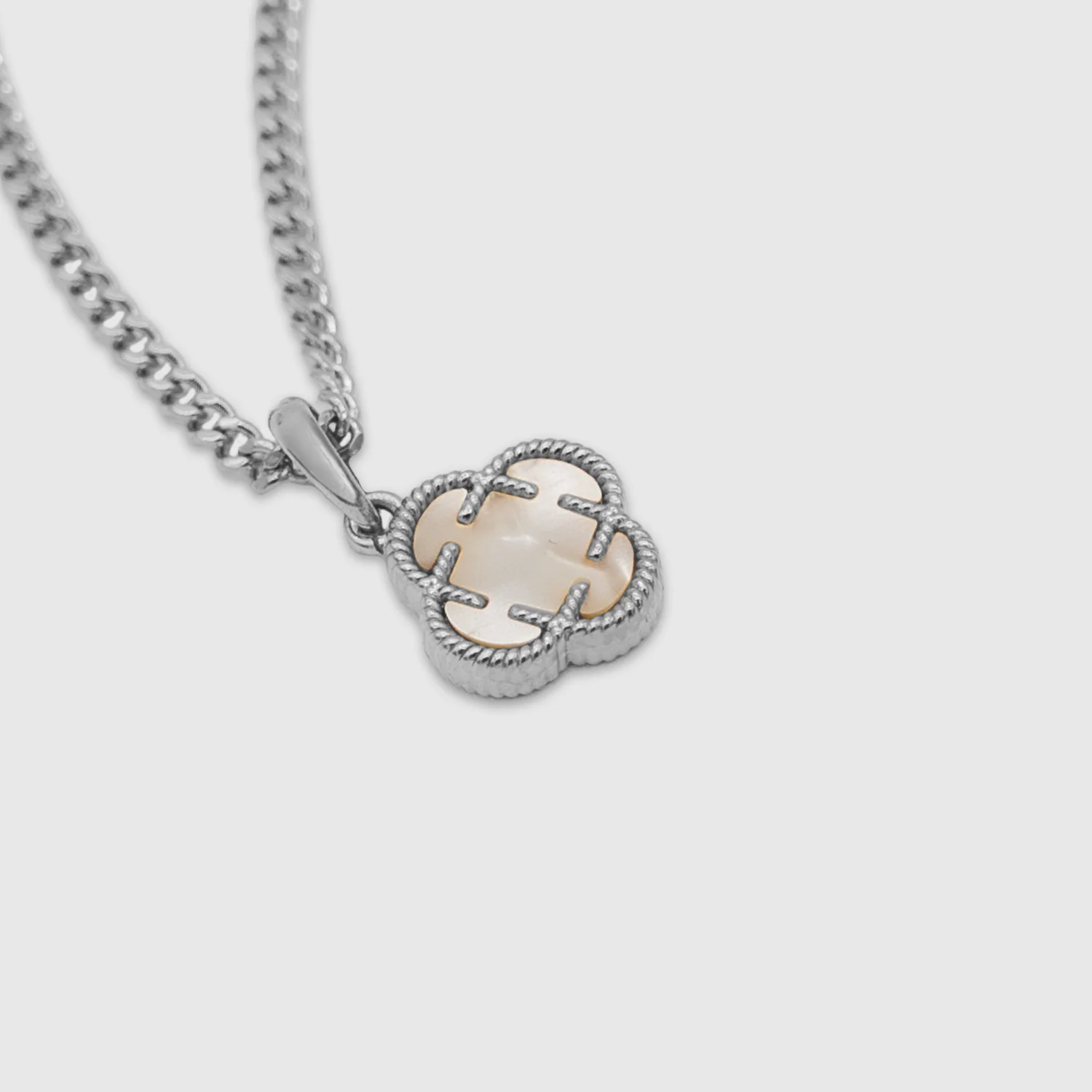 White Clover Stone Pendant (Silver) - Image 8