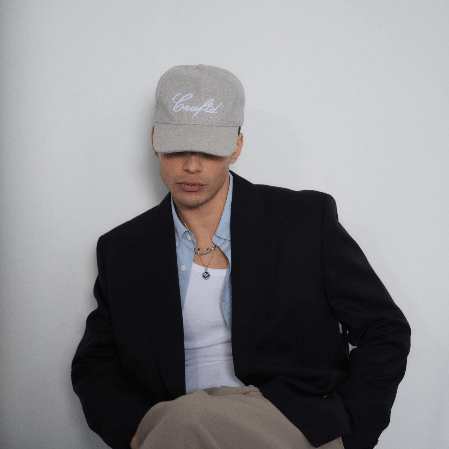 Wool Signature Cap (Grey) - Image 6