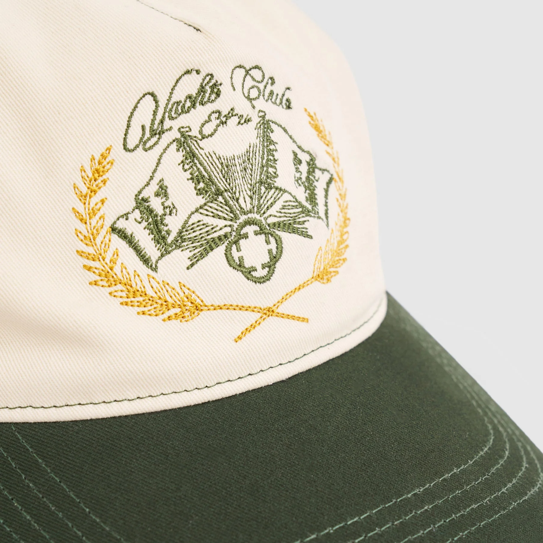 Yacht Club Cap (Cream/Green) - Image 6