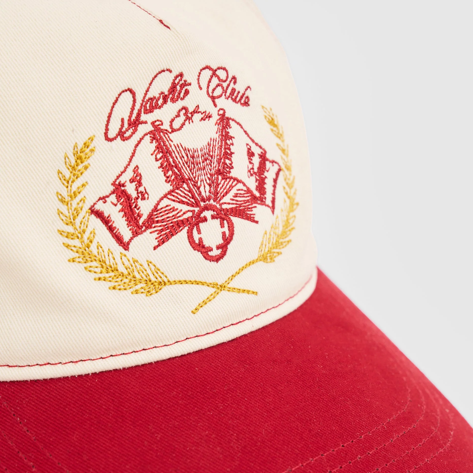 Yacht Club Cap (Cream/Red) - Image 6